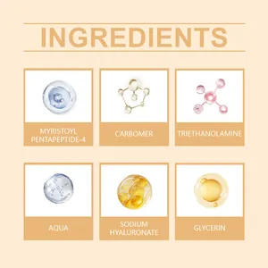 Inhaltsstoffliste des Wimpernserums mit Myristoyl-Pentapeptid-4 und Natriumhyaluronat