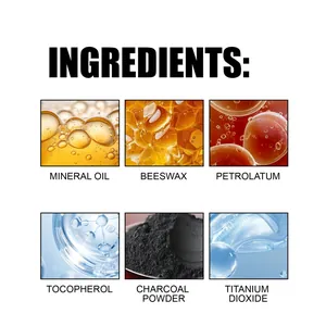 Natural ingredients for waterproof liquid eyebrow pencil including beeswax and charcoal powder