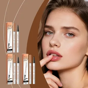 Zephoco waterproof 4-claw liquid eyebrow pencil set in black, light brown and dark brown