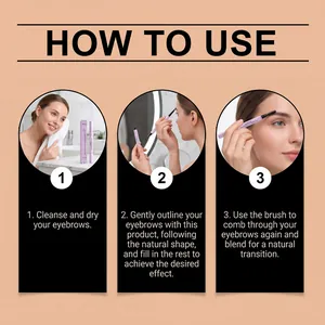 Detailed guide for using Zephoco double-ended eyebrow pencil to achieve natural brows