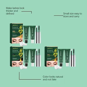 Kit complet de teinture pour cils et sourcils Zephoco en noir, marron et café