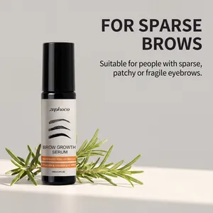 zephoco Rosemary Brow Growth Serum for sparse eyebrows with convenient roll-on design