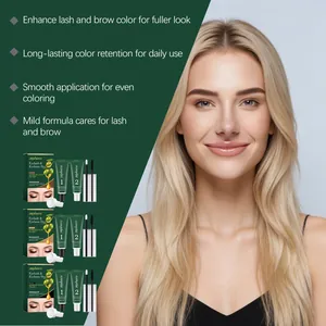 Kit professionnel de teinture pour cils et sourcils Zephoco teintes café brun et noir