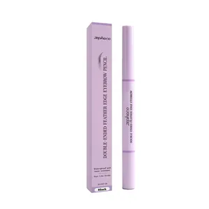 Zephoco double-ended feather edge eyebrow pencil in black for natural hair-like strokes