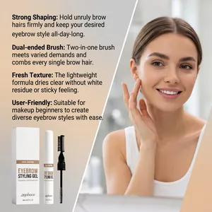 Zephoco Augenbrauen-Styling-Gel mit doppelseitigem Pinsel für einen natürlichen Look.
