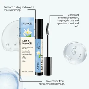 OUHOE Lash and Brow Oil with castor and moringa blend for fuller eyelashes and eyebrows