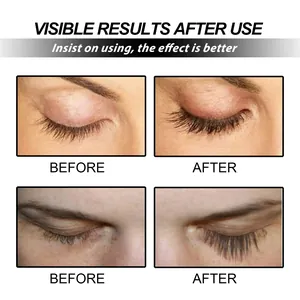 Wimpernserum Vorher-Nachher-Ergebnisse mit sichtbarer Volumen- und Längenverbesserung