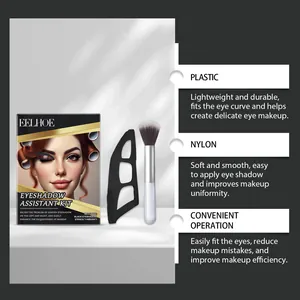 Kit assistant fard à paupières EELHOE avec pochoir et pinceau en nylon doux détails