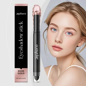 Rose Gold Shimmer Eyeshadow Stick Long Lasting Waterproof Eye Brightener Highlighter Makeup Pen For Women Daily Professional Use