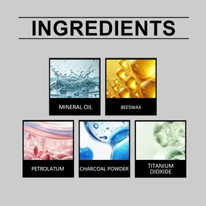 Ingredient list detail for gray matte waterproof eyeliner showing charcoal and beeswax