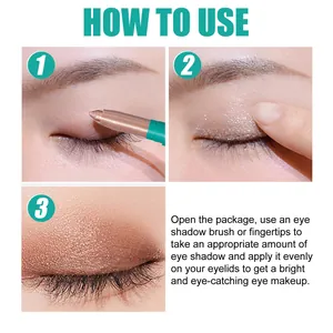 Anleitung in drei Schritten zum Auftragen von glitzerndem Lidschatten-Stift für Augen