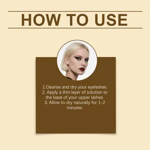 Visual guide showing three steps to apply eyelash growth serum for better results