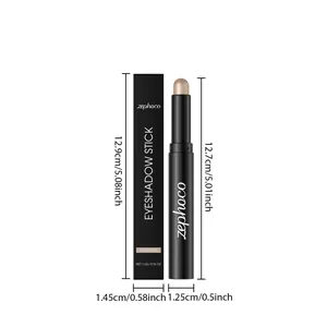 Détail du bâton d'ombre à paupières pailleté champagne Zephoco avec les dimensions