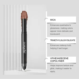 Vue détaillée du stick ombre à paupières Zephoco avec liste des bienfaits
