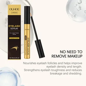 Professional OUHOE eyelash growth serum with applicator for longer thicker lashes 4ml