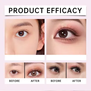 Detailed before and after comparison of starry red glitter eyeshadow stick effect