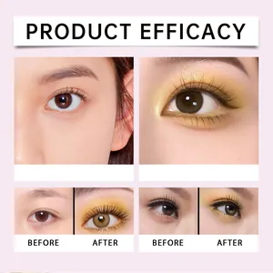 Before and after comparison of ZEPHOCO starlight gold glitter eyeshadow stick effect