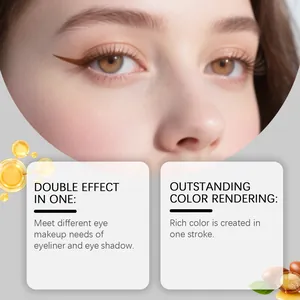 Zephoco 2-in-1 waterproof eyeliner shown with brown wing on Western model eyes