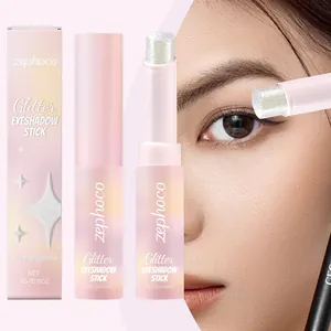 ZEPHOCO Blanc Lumière Stellaire Ombre à Paupières en Bâton Imperméable Nacré Scintillant Maquillage des Yeux Illuminateur Femme