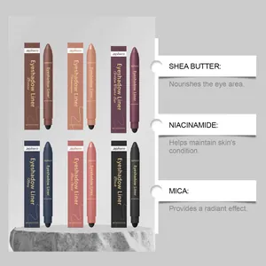 Zephoco waterproof 2-in-1 eyeshadow liner set with shea butter and niacinamide