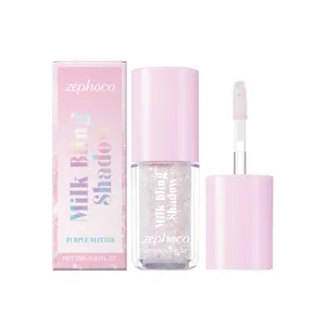 ZEPHOCO purple glitter liquid eyeshadow with shimmer finish for long-lasting party eye makeup