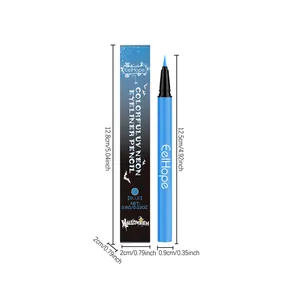 Dimension specifications for Eelhope neon UV blue liquid eyeliner with packaging box
