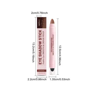 Dimensions of Zephoco Dark Brown Creamy Eyeshadow Stick and its packaging box details