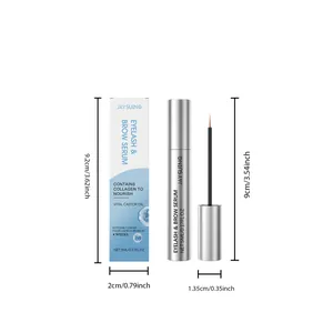 JAYSUING Wimpern- und Brauenserum 5ml mit detaillierten Produktabmessungen und Maßen