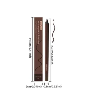 Crayon eye-liner graphite étanche Zephoco avec mesures précises de hauteur et largeur.