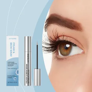 Detailansicht von JAYSUING Wimpernserum mit einer Nahaufnahme von langen, dichten Wimpern