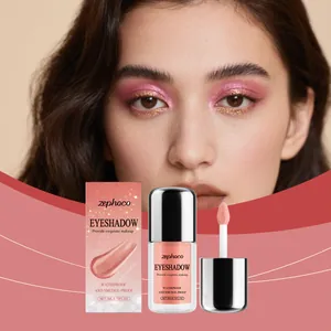 Detailed view of Zephoco shimmer liquid eyeshadow with waterproof makeup results