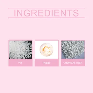 Ingredienti del patch per ciglia e ombretto: PET, gomma e fibra chimica.