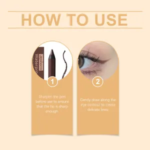 Guide d'utilisation de l'eyeliner Zephoco pour tracer des lignes précises et délicates.