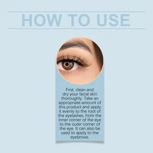 Eine Schritt-für-Schritt-Anleitung zur Anwendung von Wimpernserum für lange Wimpern.