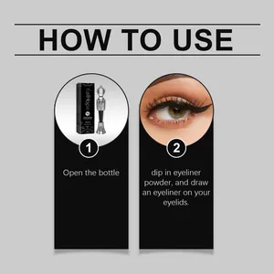 Stapsgewijze handleiding voor het aanbrengen van de zwarte EELHOE eyeliner poeder