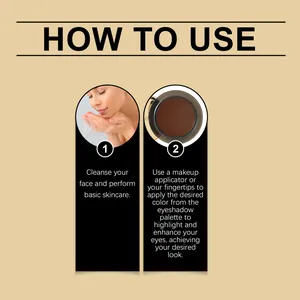 Visual two-step guide showing how to apply matte mono eyeshadow for a natural, refined look.