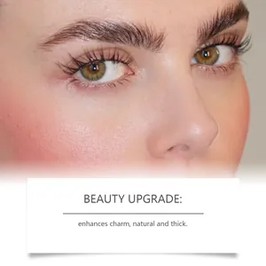 Detailaufnahme für dichte und natürliche Wimpern und Brauen für Beauty-Upgrade