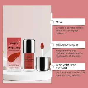 Detail of zephoco liquid eyeshadow highlighting mica and hyaluronic acid ingredients