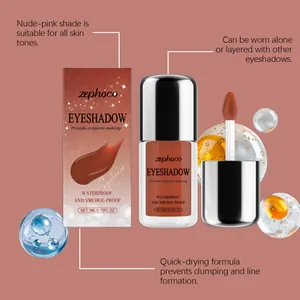 Zephoco wine red liquid eyeshadow with quick-dry and waterproof formula