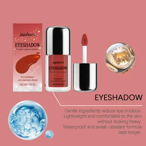 Red sparkling liquid eyeshadow with waterproof formula for long-lasting makeup wear