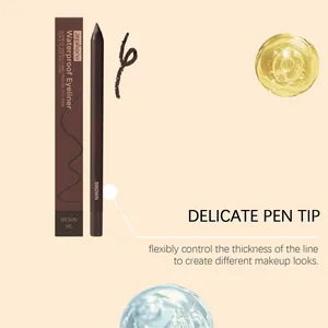 Detail of ZEPHOCO brown waterproof eyeliner pen with a delicate tip for precise lines.