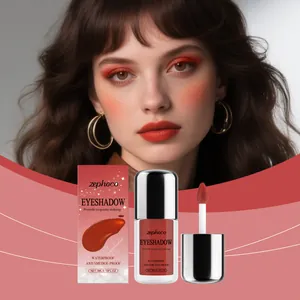 Zephoco Glitter Red Liquid Eyeshadow Waterproof Smudge-proof Long Lasting Shimmer Eye Makeup For Party Women Cosmetic