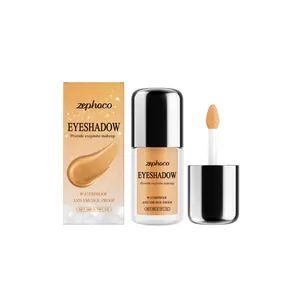 Zephoco glitter gold liquid eyeshadow, waterproof and smudge-proof formula with applicator