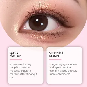 Patch trucco occhi professionale all-in-one con ombretto e ciglia finte per un trucco rapido