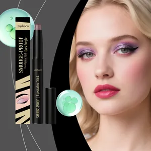 Stick fard à paupières pailleté violet foncé, texture lisse pour maquillage pro
