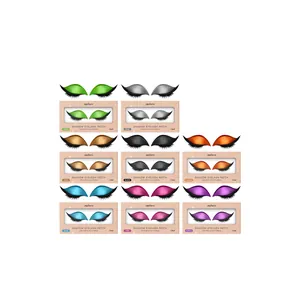 Set di 8 patch colorati per ombretto e ciglia Zephoco in varie tonalità vivaci