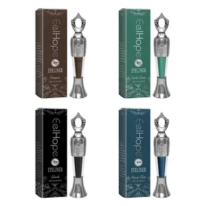 Eelhoe vloeibare eyeliner set in vier verschillende kleuren met een zilveren decoratieve doos