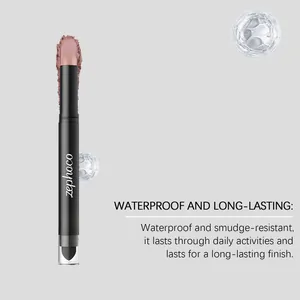 Ombretto in stick Zephoco rosa pesca impermeabile a lunga durata effetto liscio