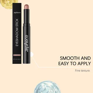 Nahaufnahme von Zephoco Roségold Schimmer Lidschattenstift und schwarzer Verpackung