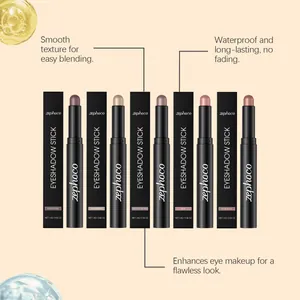 Set d'ombres à paupières Zephoco en bâton avec 5 teintes métallisées pour un fini parfait